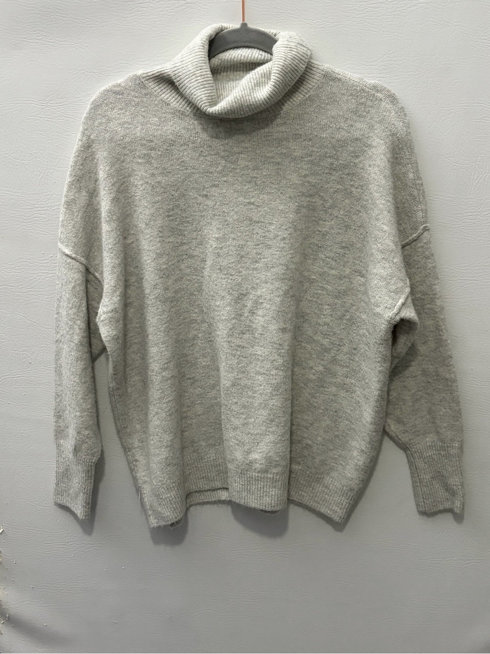 Vince Camuto Heather Light Gray Turtleneck Sweater